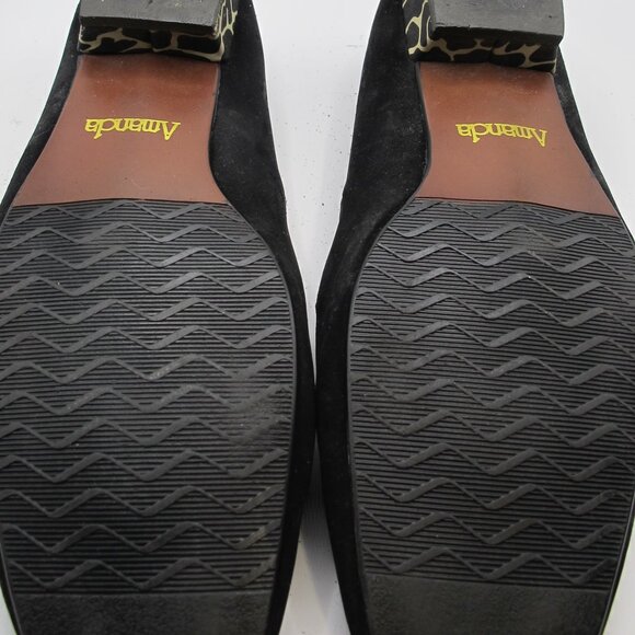Amanda black velvet flats with giraffe print - 8.5S - Picture 7 of 7